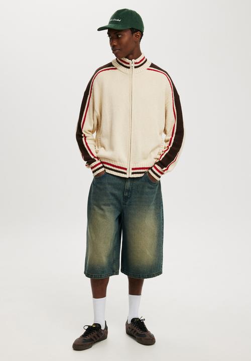 Cotton On - Knitted bomber - stone