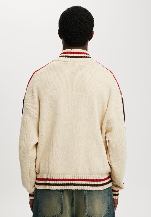 Cotton On - Knitted bomber - stone