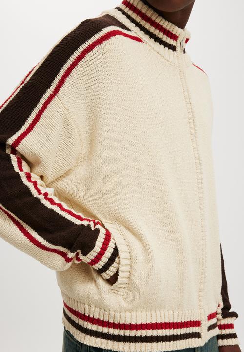 Cotton On - Knitted bomber - stone
