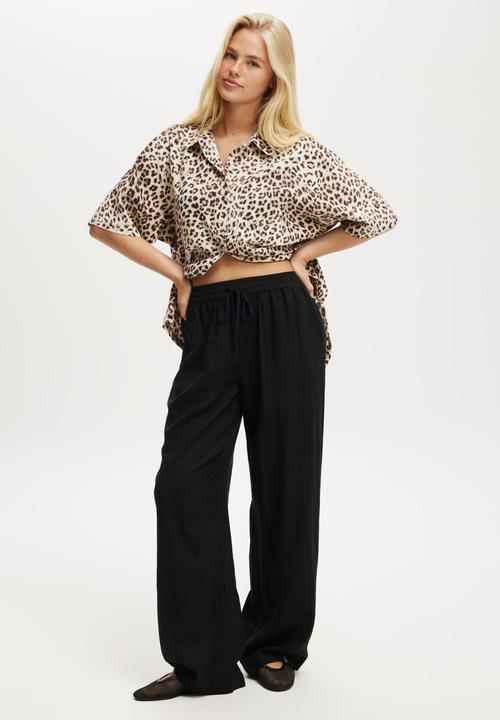 Cotton On - Haven Short Sleeve Shirt - Leopard