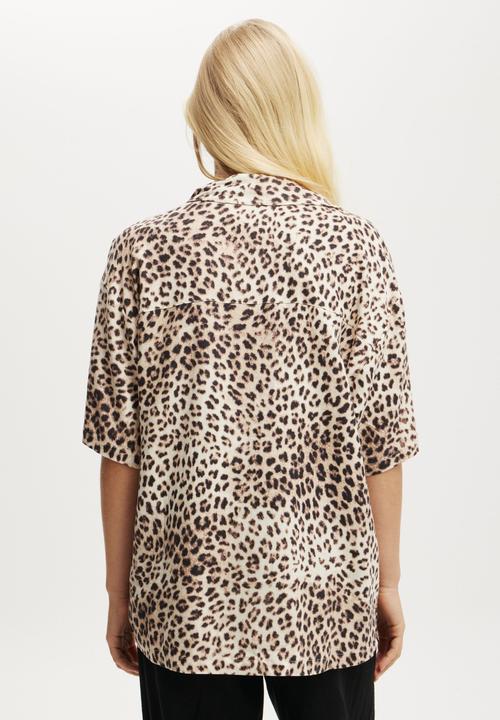 Cotton On - Haven Short Sleeve Shirt - Leopard