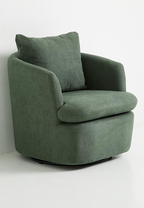 Sixth Floor - Eloise woven swivel chair - Forest
