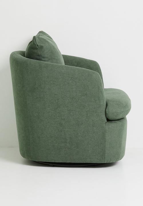 Sixth Floor - Eloise woven swivel chair - Forest