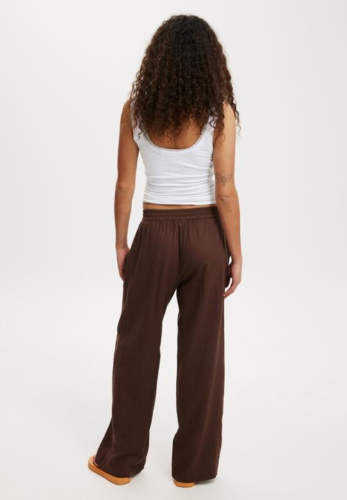 Cotton On - Haven Wide Leg Pant - Chocolate