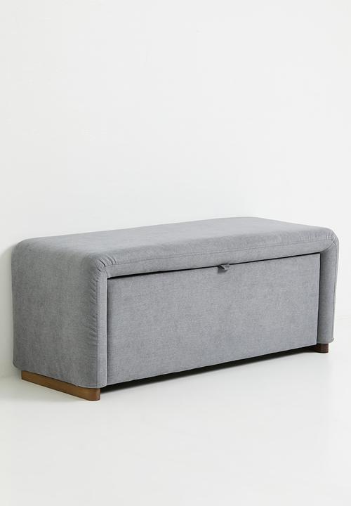 Sixth Floor - Pratense woven storage ottoman - Charcoal