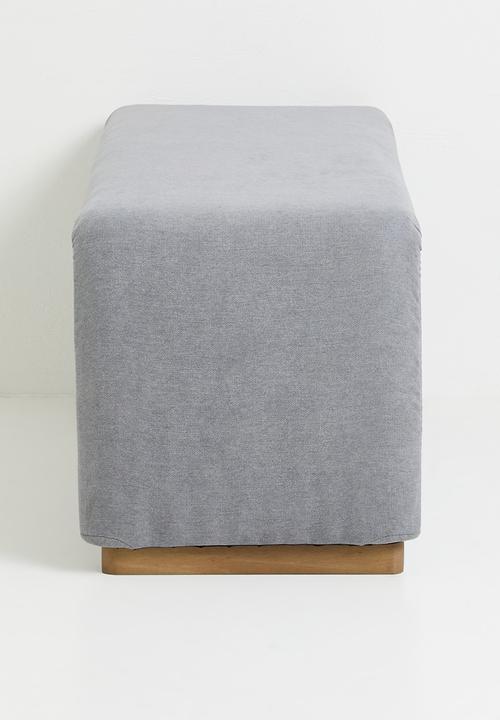 Sixth Floor - Pratense woven storage ottoman - Charcoal