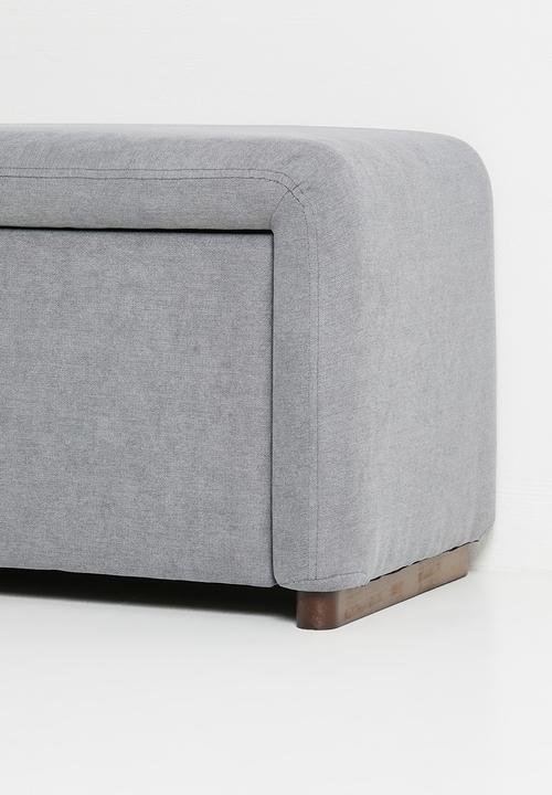 Sixth Floor - Pratense woven storage ottoman - Charcoal