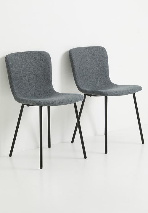 Sixth Floor - Sienna woven dining chair set of 2 - slate