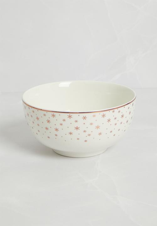 Excellent Houseware - Bone Porcelain Bowl set of 2 - gold
