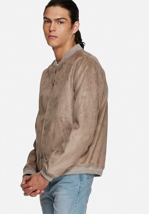 Native Youth - Suede bomber jacket