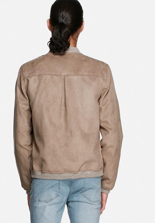 Native Youth - Suede bomber jacket