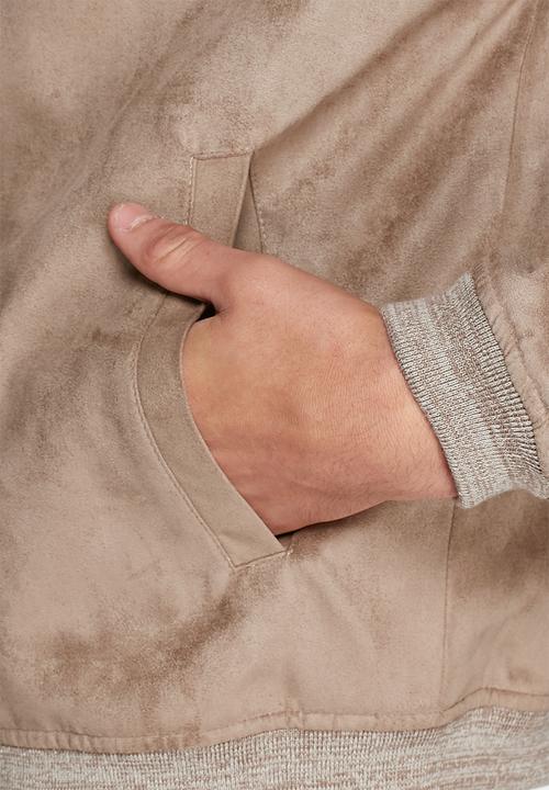 Native Youth - Suede bomber jacket