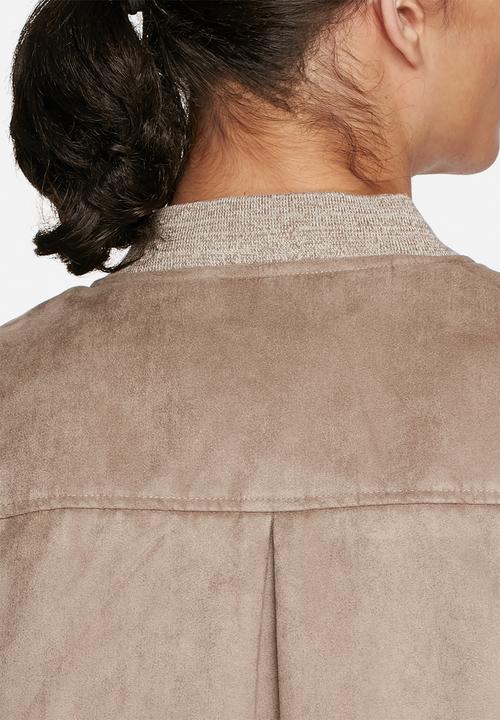 Native Youth - Suede bomber jacket