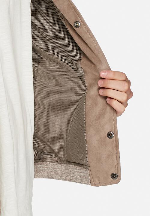 Native Youth - Suede bomber jacket