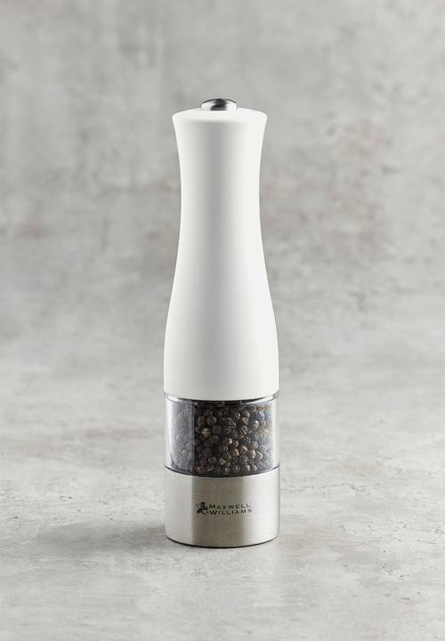 Maxwell & Williams - Cosmopolitan Eelectric Salt/Pepper Mill 21cm - Silver