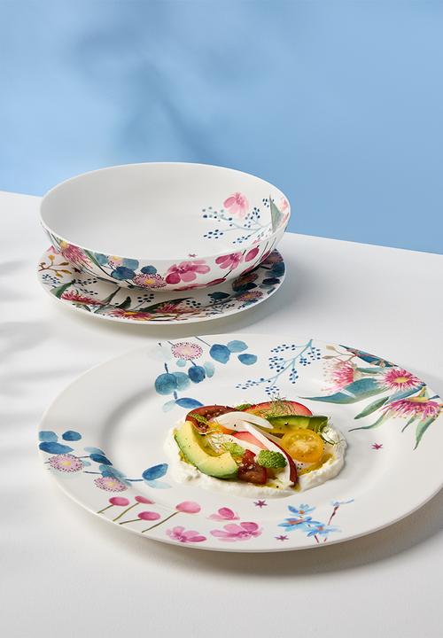 Maxwell & Williams - Eucalyptus Bloom Rim 12pc Dinner Set - Multi