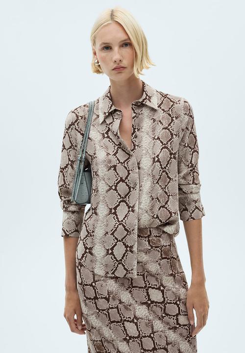 MANGO - Shirt Serpi - Brown
