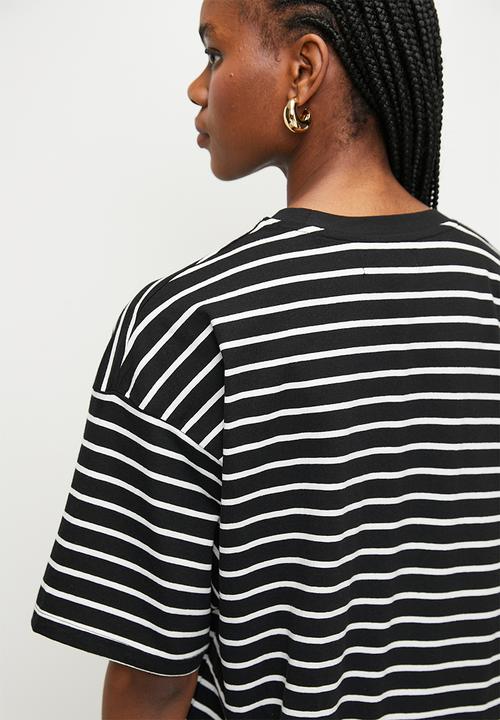 Superbalist - Oversized stripe tee - black & white