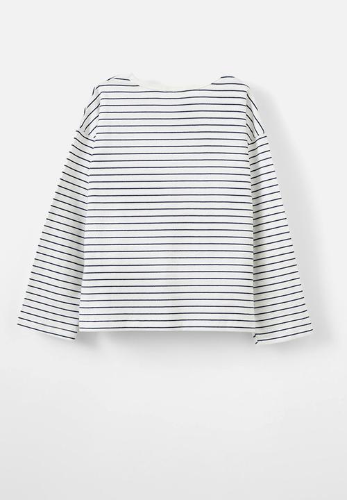 Cotton On - Piper long sleeve tee - in the navy/vanilla stripe