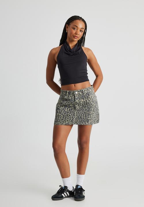 Factorie - The Everyday Denim Skirt - Cool Leopard