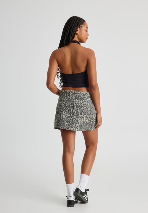 Factorie - The Everyday Denim Skirt - Cool Leopard