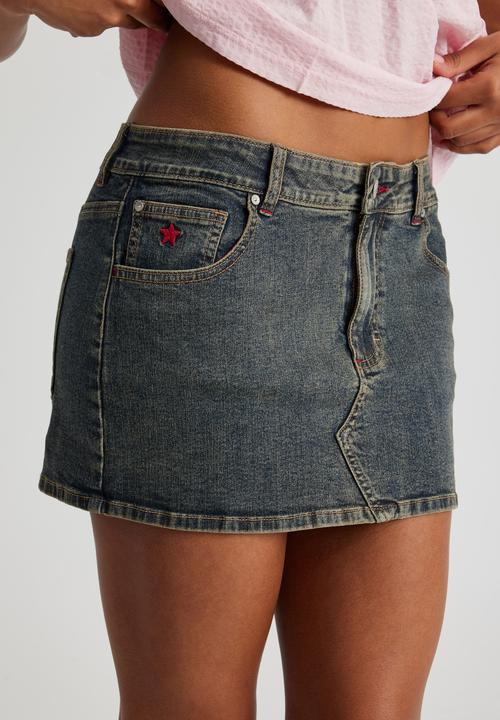 Factorie - Stretch Denim Skirt - Workshop Blue