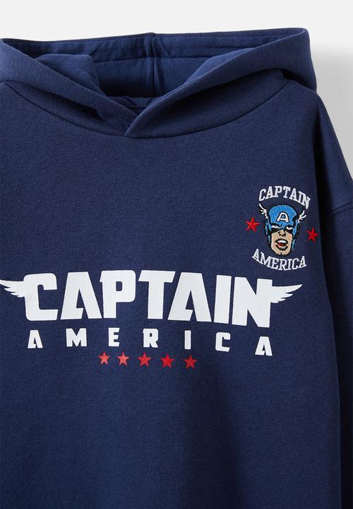 Cotton On - Captain america emerson hoodie - blue