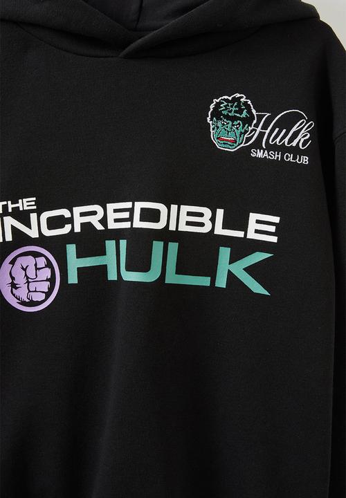 Cotton On - Hulk emerson hoodie - black