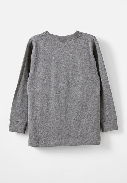 Cotton On - Long sleeve jonny tee - night sky marle/slam dunk basketball
