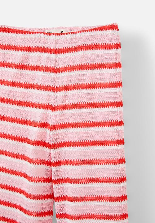 Cotton On - Eden pant - blush pink/varsity red stripe