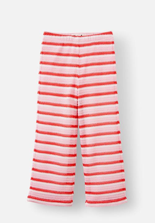 Cotton On - Eden pant - blush pink/varsity red stripe
