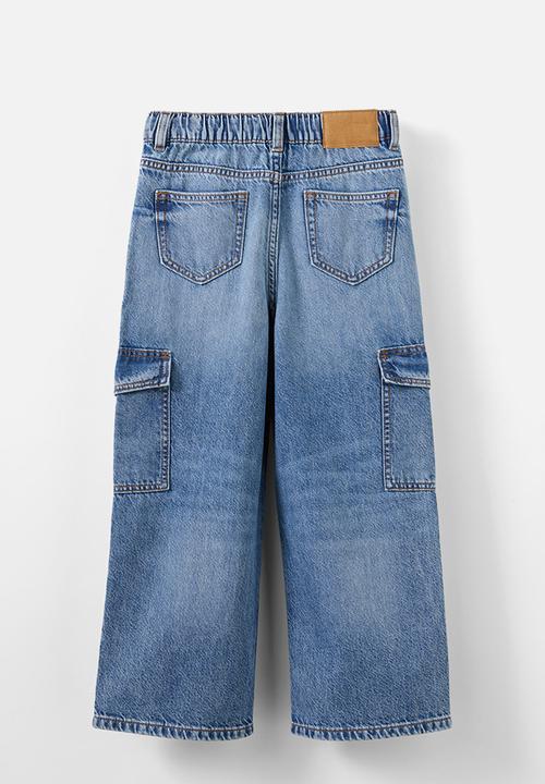Cotton On - Super baggy jean - blue haven mid blue/cargo