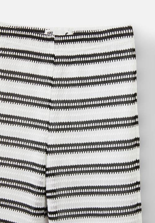 Cotton On - Eden pant - white/black stripe
