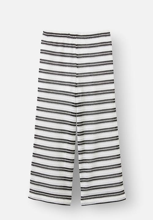 Cotton On - Eden pant - white/black stripe