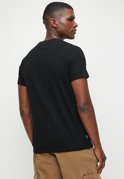 Superdry. - Essential logo emb tee - Black/Hazard Orange