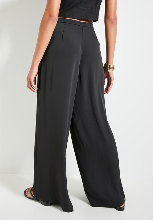 Superbalist - Low waist wide leg pant - black
