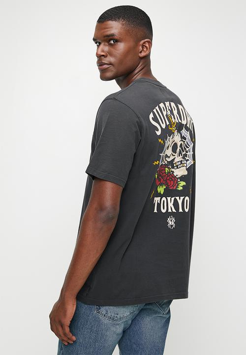 Superdry. - Tattoo back graphic loose tee - Blackboard