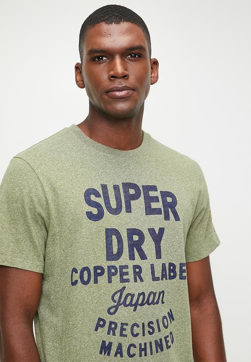 Superdry. - Copper label workwear T-shirt - Hushed Olive Grit