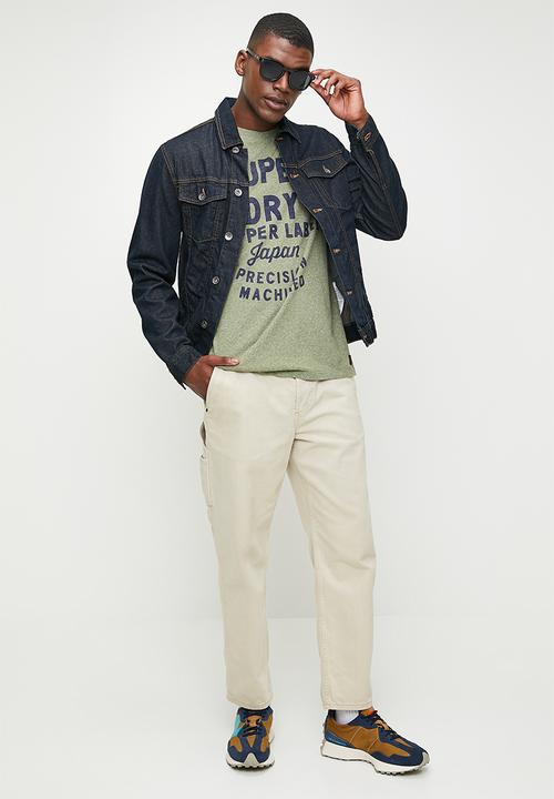 Superdry. - Copper label workwear T-shirt - Hushed Olive Grit