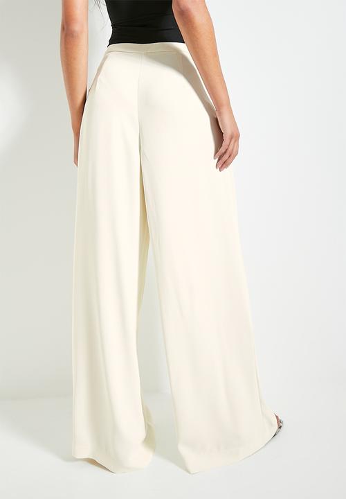 Superbalist - Low waist wide leg pant - white