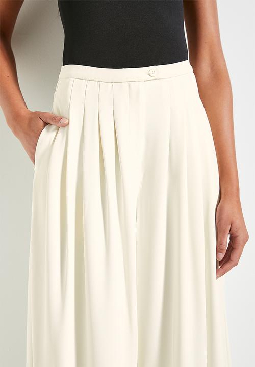 Superbalist - Low waist wide leg pant - white