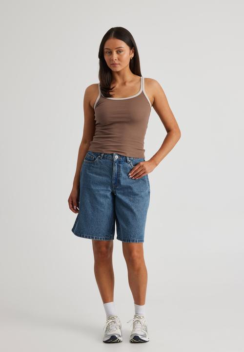 Factorie - Longline Tank - Rich Choc/Mushroom