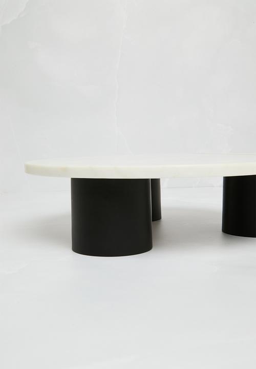 Sixth Floor - Stilo round platter on stand - grey
