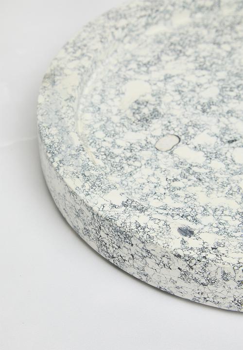 Sixth Floor - Scilo marble platter - Black & White
