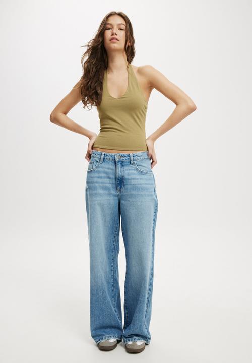 Cotton On - All Day V Neck Halter - Desert Khaki