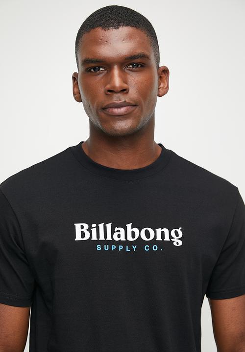 Billabong  - Walled Word Short Sleeve Tee  -  Black