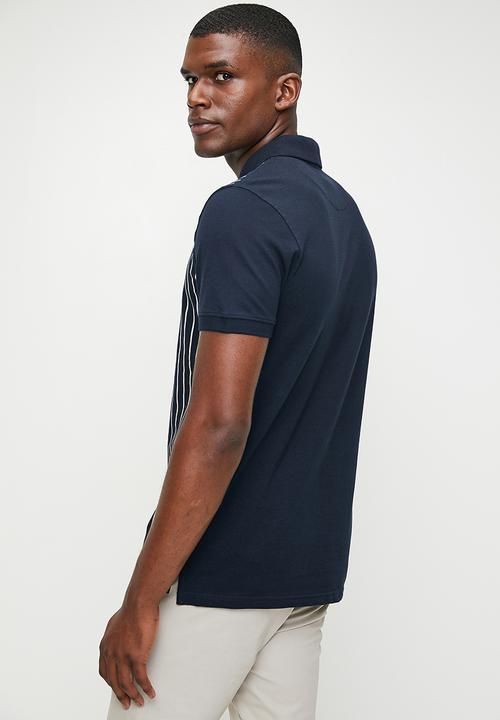 POLO - Verti Stripe Short Sleeve Golfer - Navy