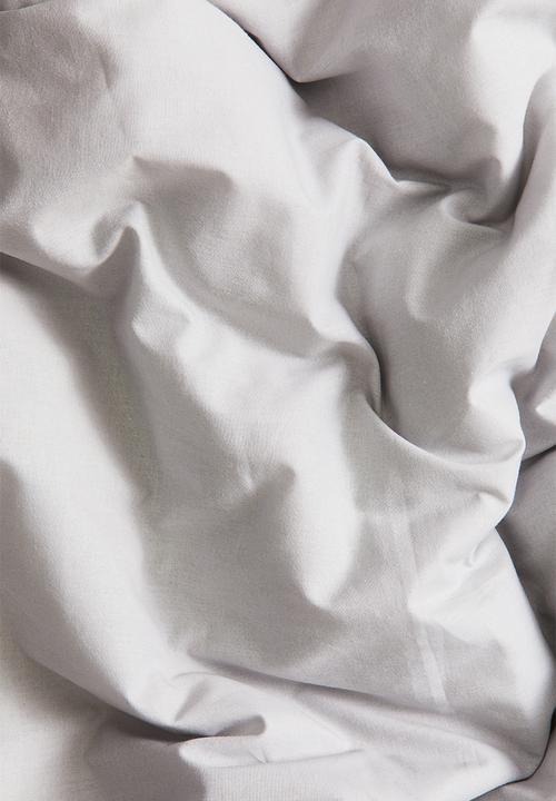 H&M - Cotton double/king duvet cover set - light grey