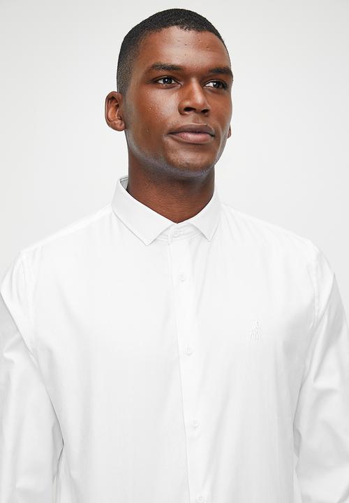 POLO - Charlie Textured Long Sleeve Shirt - White