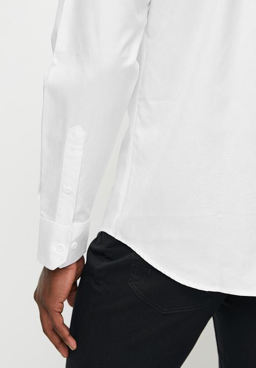 POLO - Charlie Textured Long Sleeve Shirt - White